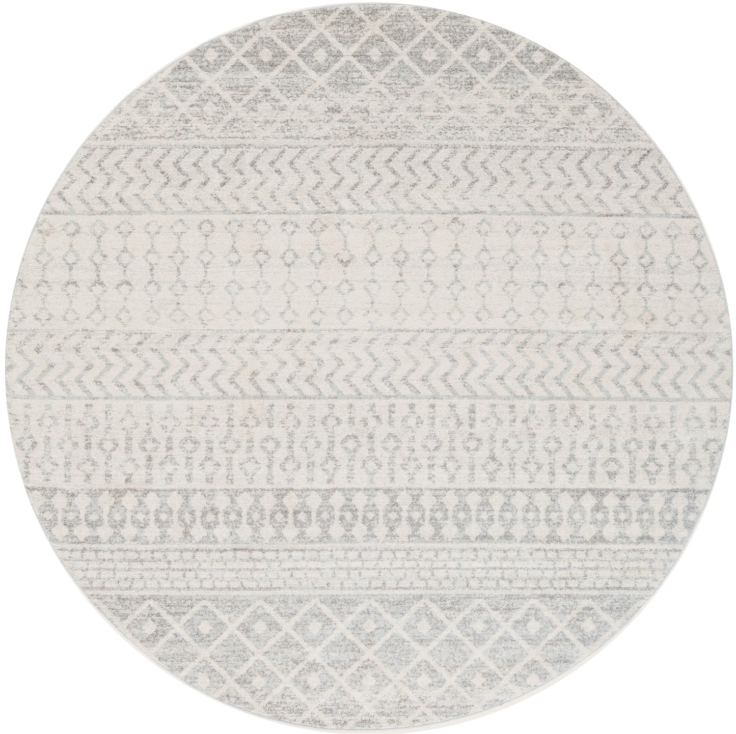 LOUISE Tapis Scandinave - Tapis Moderne, Salon, Chambre - Tapis Contemporain Bohème, Poils Courts, Doux, Entretien Facile - Gris, Blanc