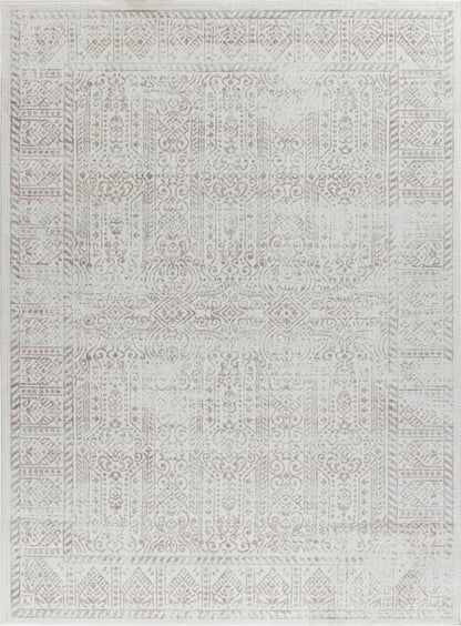 MAKITA Tapis Vintage - Tapis Persan, Salon, Chambre - Tapis Traditionnel Oriental, Poils Courts, Doux, Durable - Brun, Ivoire, Gris