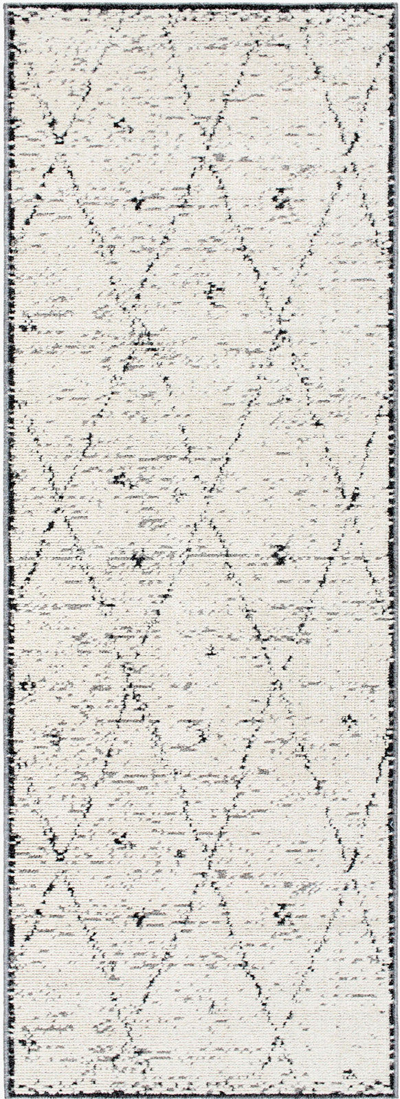 HUNTERSHOLLOW Tapis Berbère - Tapis Traditionnel, Couloir, Salon, Chambre - Tapis Ethnique à Poils Courts, Doux, Durable - Ivoire, Gris