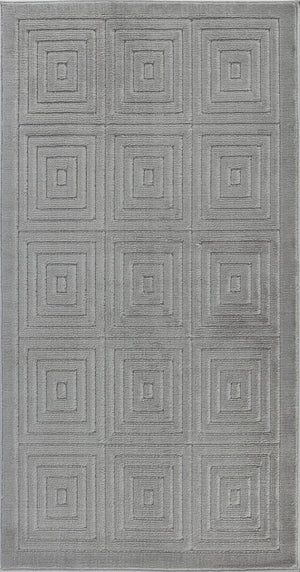 VEDA Tapis Scandinave Intérieur, Extérieur - Tapis Moderne, Salon, Chambre, Terrasse, Balcon - Tapis Bohème, Poils Courts, Doux - Gris