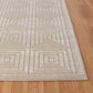 VEDA Tapis Scandinave Intérieur, Extérieur - Tapis Moderne, Salon, Chambre, Terrasse, Balcon - Tapis Bohème, Poils Courts, Doux - Beige