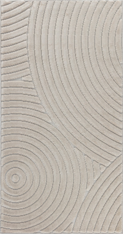 DOANLD Tapis Scandinave Intérieur, Extérieur - Tapis Moderne, Salon, Chambre, Terrasse, Balcon - Tapis Bohème, Poils Doux - Beige