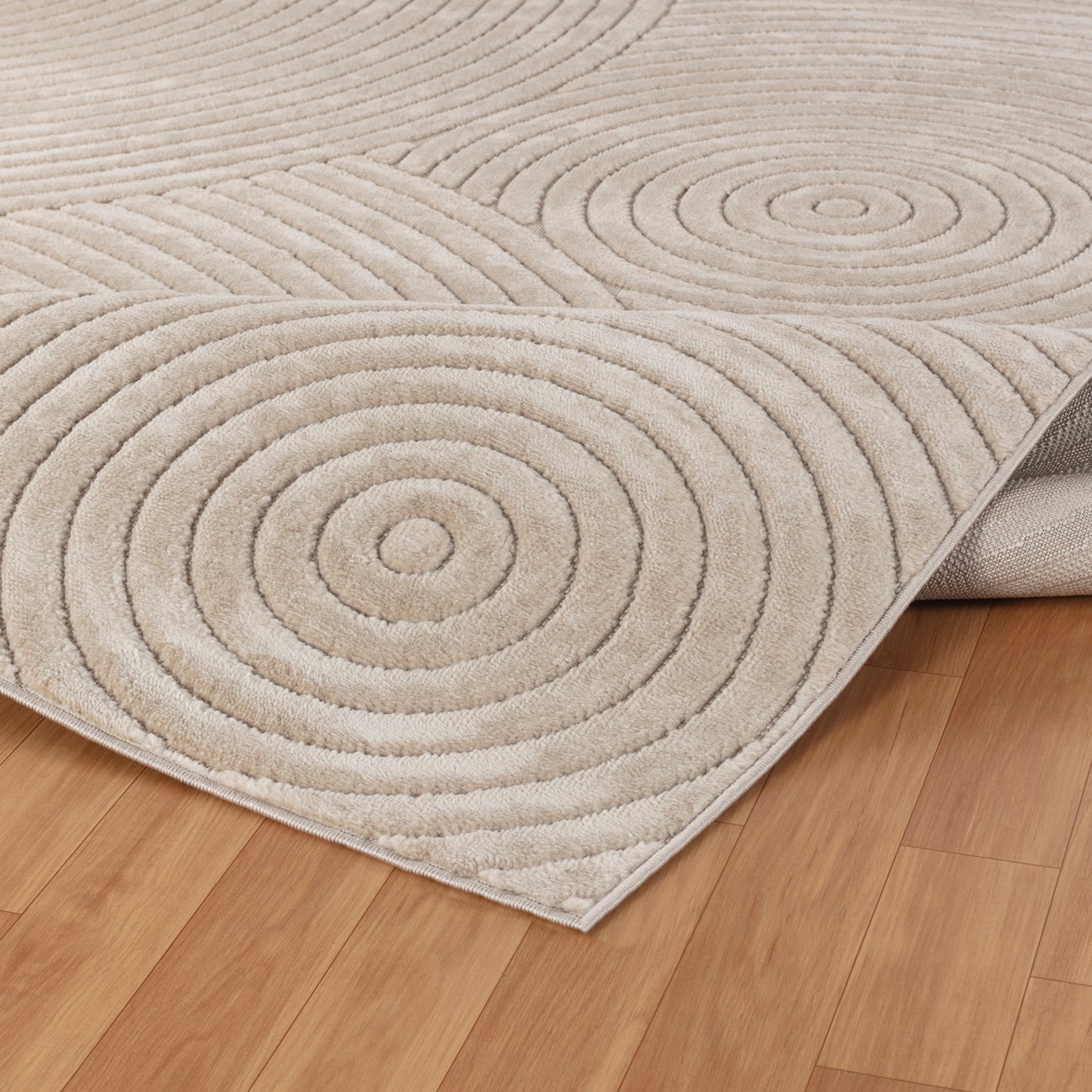 DOANLD Tapis Scandinave Intérieur, Extérieur - Tapis Moderne, Salon, Chambre, Terrasse, Balcon - Tapis Bohème, Poils Doux - Beige