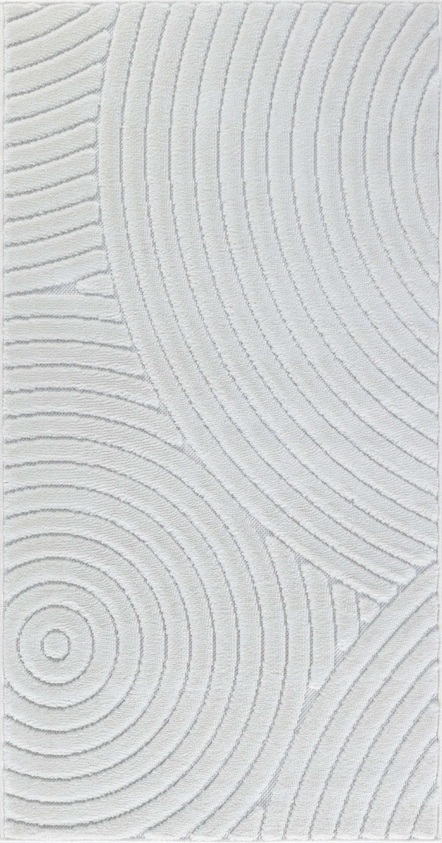 DOANLD Tapis Scandinave Intérieur, Extérieur - Tapis Moderne, Salon, Chambre, Terrasse, Balcon - Tapis Bohème, Poils Doux - Blanc