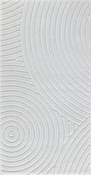 DOANLD Tapis Scandinave Intérieur, Extérieur - Tapis Moderne, Salon, Chambre, Terrasse, Balcon - Tapis Bohème, Poils Doux - Blanc