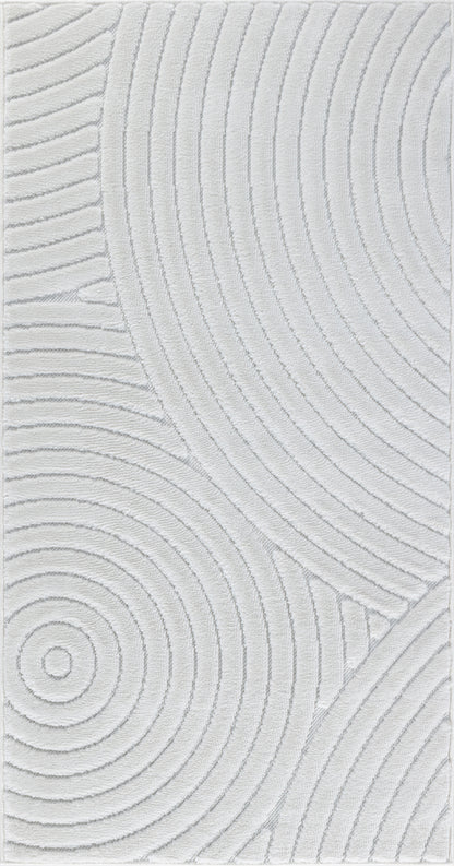 DOANLD Tapis Scandinave Intérieur, Extérieur - Tapis Moderne, Salon, Chambre, Terrasse, Balcon - Tapis Bohème, Poils Doux - Blanc