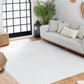 DOANLD Tapis Scandinave Intérieur, Extérieur - Tapis Moderne, Salon, Chambre, Terrasse, Balcon - Tapis Bohème, Poils Doux - Blanc