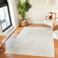 DOANLD Tapis Scandinave Intérieur, Extérieur - Tapis Moderne, Salon, Chambre, Terrasse, Balcon - Tapis Bohème, Poils Doux - Blanc