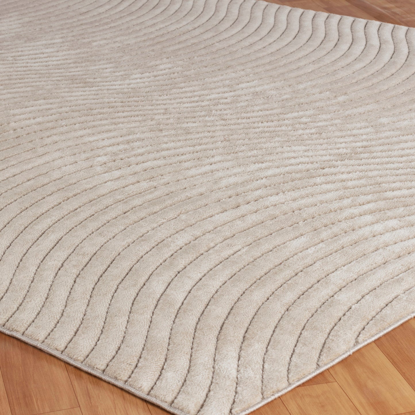 FEDRICK Tapis Scandinave Intérieur, Extérieur - Tapis Moderne, Salon, Chambre, Terrasse, Balcon - Tapis Bohème, Poils Doux - Beige