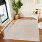 FEDRICK Tapis Scandinave Intérieur, Extérieur - Tapis Moderne, Salon, Chambre, Terrasse, Balcon - Tapis Bohème, Poils Doux - Beige