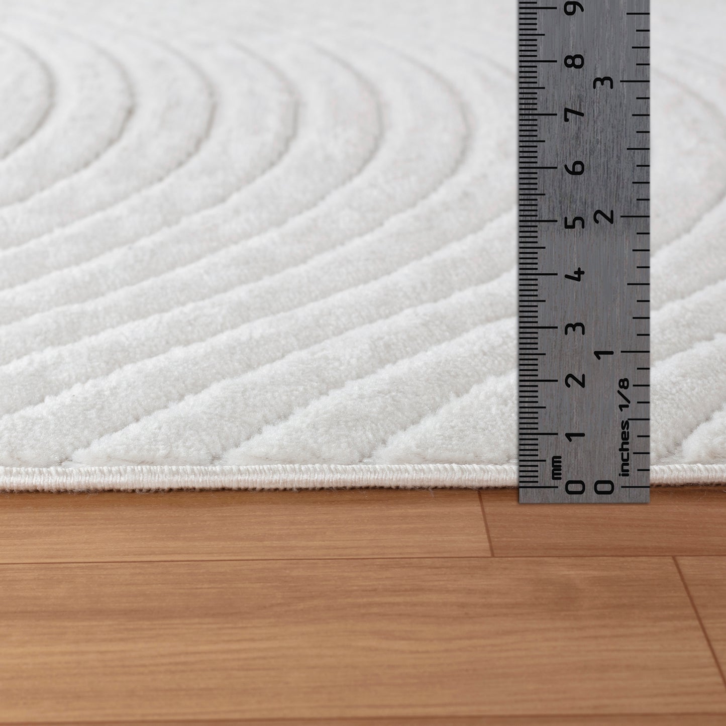 FEDRICK Tapis Scandinave Intérieur, Extérieur - Tapis Moderne, Salon, Chambre, Terrasse, Balcon - Tapis Bohème, Poils Doux - Blanc