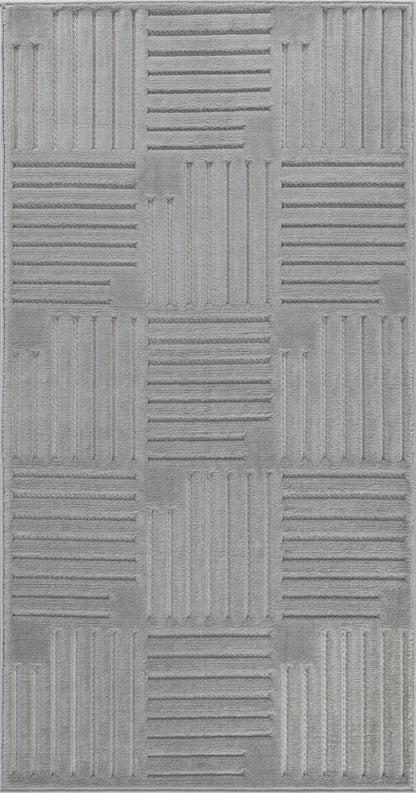 SHIAN Tapis Scandinave Intérieur, Extérieur - Tapis Moderne, Salon, Chambre, Terrasse, Balcon - Tapis Bohème, Poils Courts, Doux - Gris