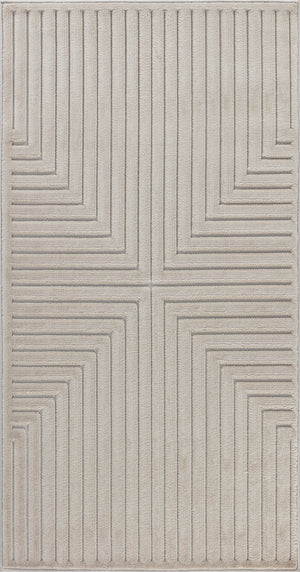 VALERIE Tapis Scandinave Intérieur, Extérieur - Tapis Moderne, Salon, Chambre, Terrasse, Balcon - Tapis Bohème, Poils Doux - Beige