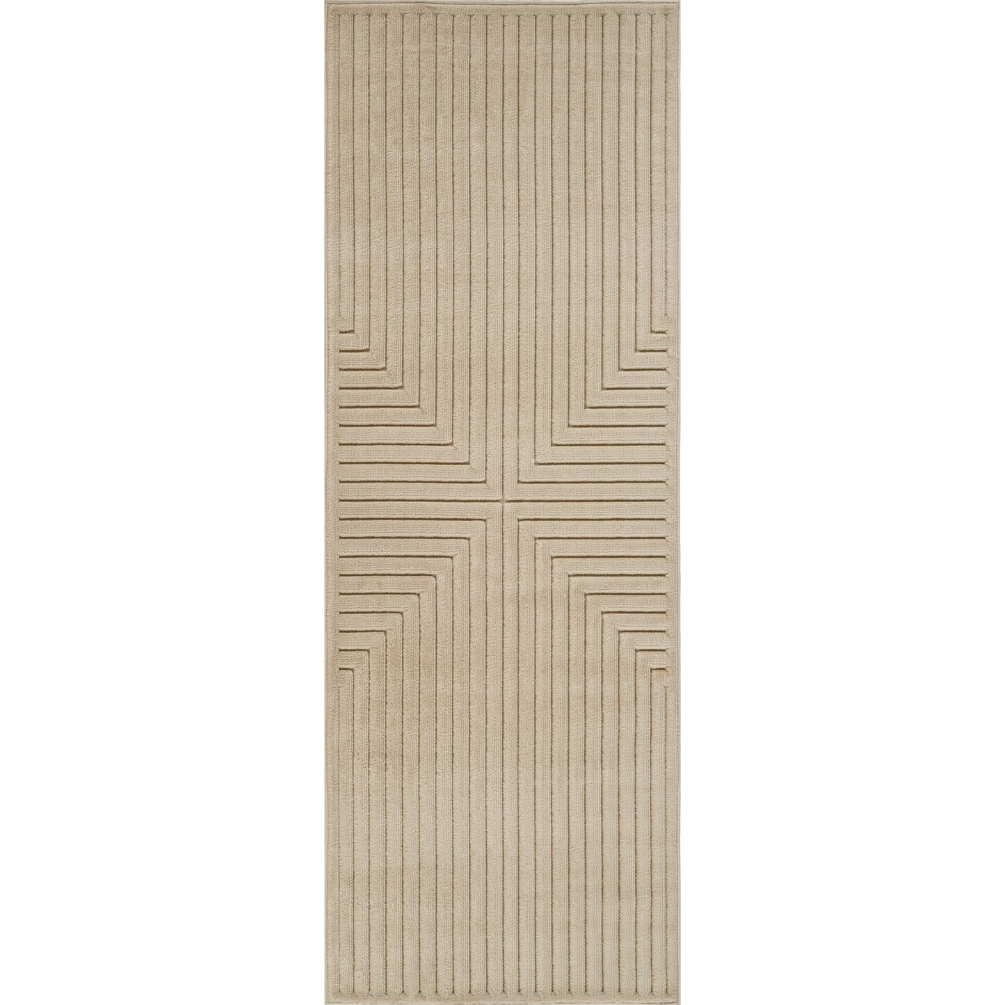 VALERIE Tapis Scandinave Intérieur, Extérieur - Tapis Moderne, Salon, Chambre, Terrasse, Balcon - Tapis Bohème, Poils Doux - Beige