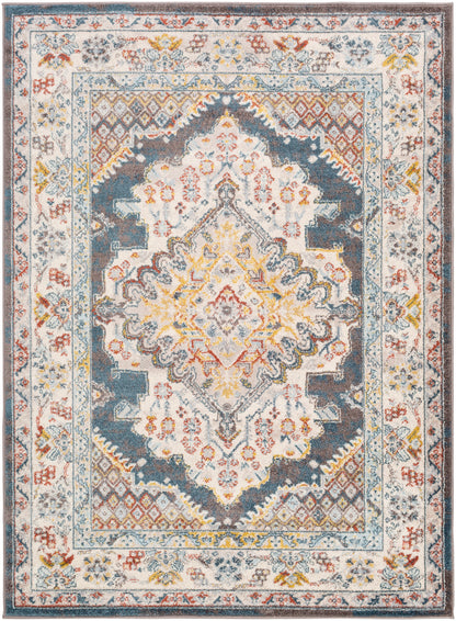 VAR Tapis Vintage - Tapis Persan, Salon, Chambre, Salle à Manger - Tapis Traditionnel Oriental, Poils Courts, Doux - Multicolore, Gris