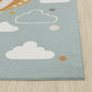 JARAE Tapis Enfant - Tapis Chambre, Garçon, Fille, Bébé, Salle de Jeu, Poils Doux, Résistant, Entretien Facile - Multicolore, Bleu