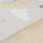 JARAE Tapis Enfant - Tapis Chambre, Garçon, Fille, Bébé, Salle de Jeu, Poils Doux, Résistant, Entretien Facile - Multicolore, Gris