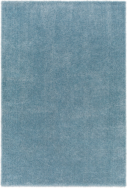 BOXHOLM Tapis Shaggy - Tapis Moderne, Salon, Chambre - Tapis Uni à Poils Longs, Épais, Doux, Durable, Moelleux, Entretien Facile - Bleu