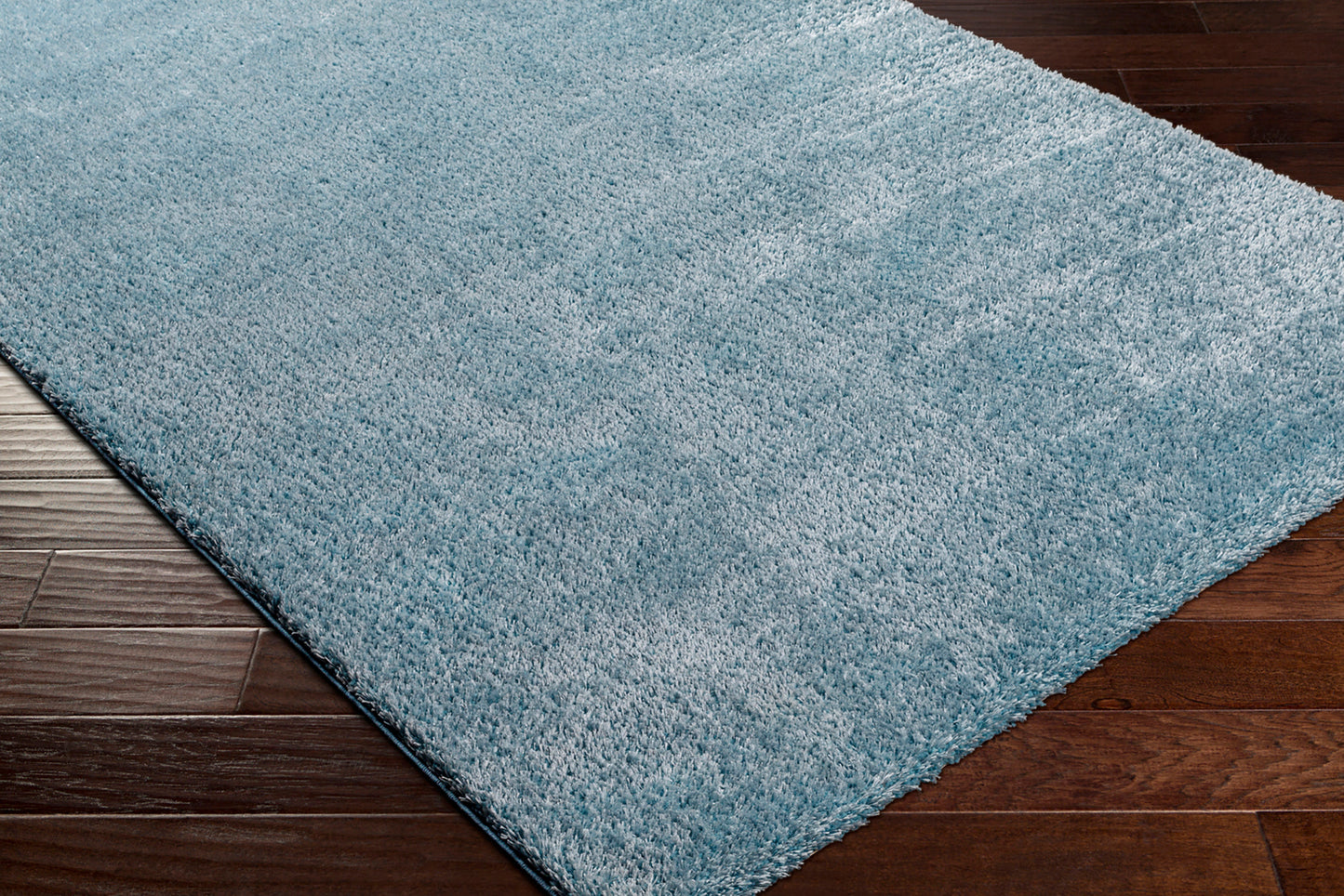 BOXHOLM Tapis Shaggy - Tapis Moderne, Salon, Chambre - Tapis Uni à Poils Longs, Épais, Doux, Durable, Moelleux, Entretien Facile - Bleu