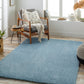 BOXHOLM Tapis Shaggy - Tapis Moderne, Salon, Chambre - Tapis Uni à Poils Longs, Épais, Doux, Durable, Moelleux, Entretien Facile - Bleu