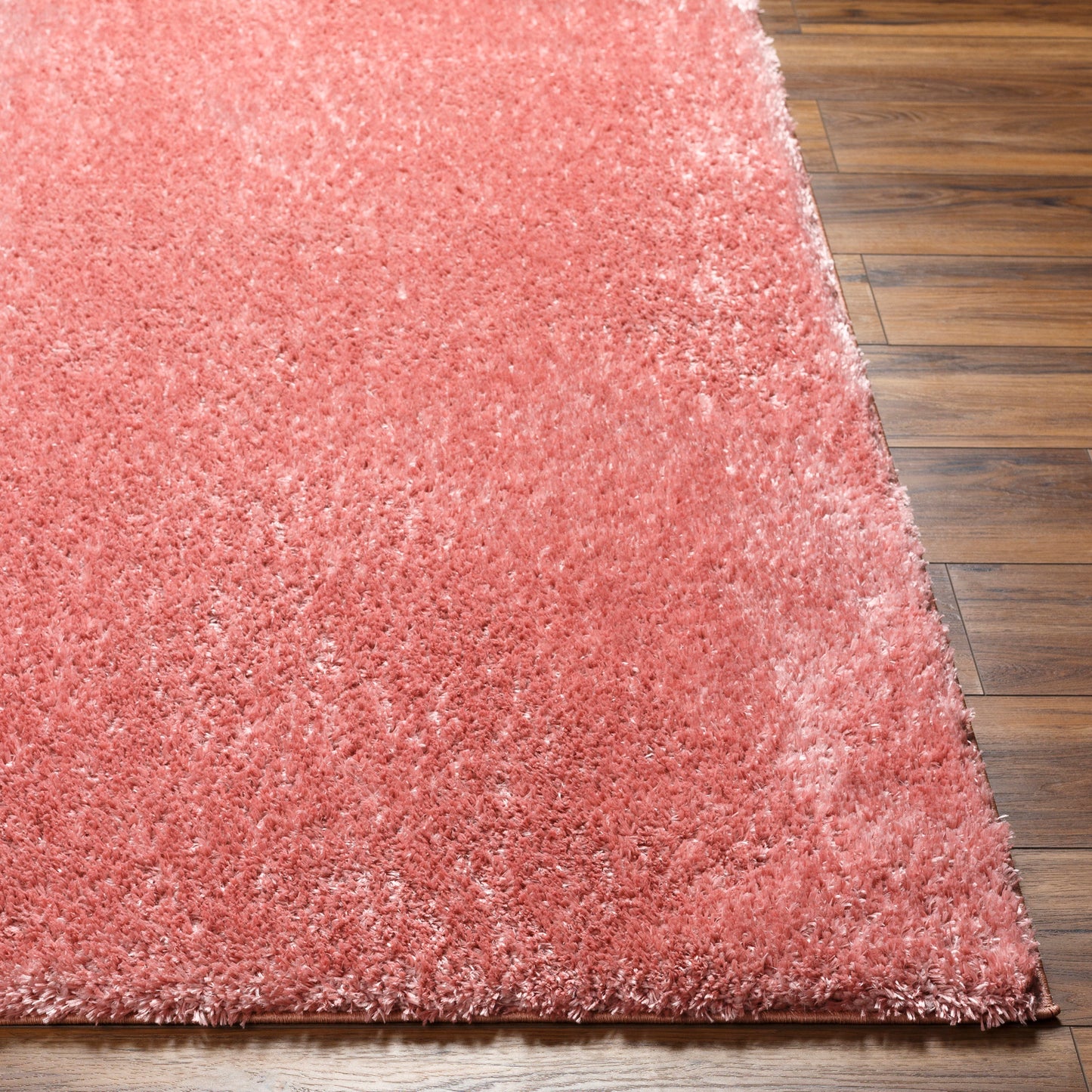 BOXHOLM Shaggy Teppich I Wohnzimmer, Schlafzimmer I Moderner Hochfloriger Teppich, Weicher Langflor Teppich, Plegeleicht I Rosa