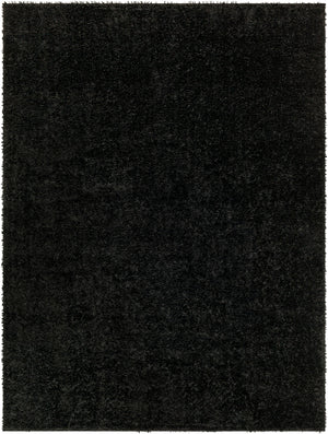 BOXHOLM Tapis Shaggy - Tapis Moderne, Salon, Chambre - Tapis Uni à Poils Longs, Épais, Doux, Durable, Moelleux, Entretien Facile - Noir