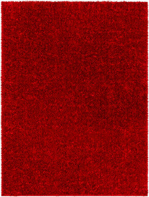 BOXHOLM Tapis Shaggy - Tapis Moderne, Salon, Chambre - Tapis Uni à Poils Longs, Épais, Doux, Moelleux, Entretien Facile - Rouge