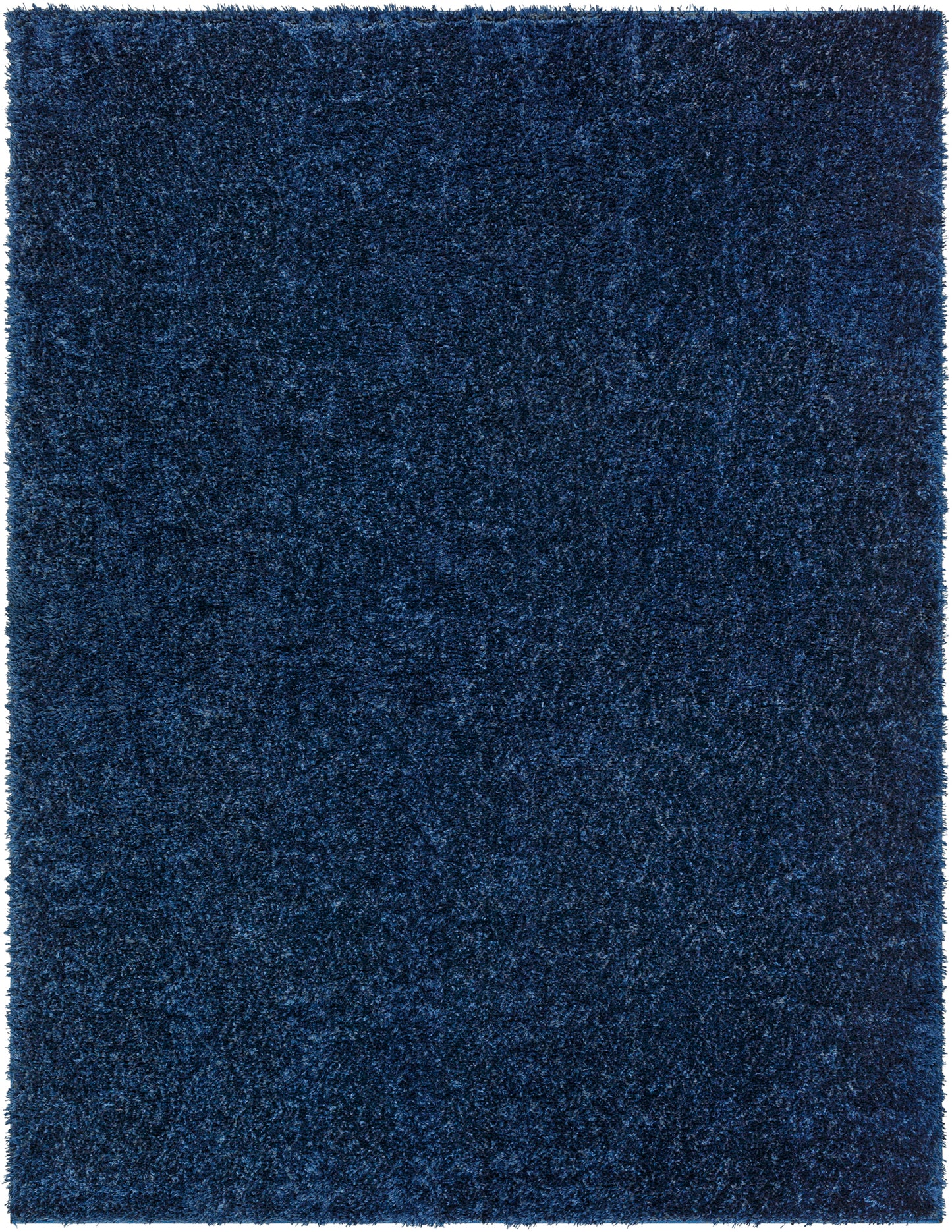 BOXHOLM Tapis Shaggy - Tapis Moderne, Salon, Chambre - Tapis Uni à Poils Longs, Épais, Doux, Moelleux, Entretien Facile - Bleu Foncé