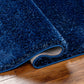 BOXHOLM Tapis Shaggy - Tapis Moderne, Salon, Chambre - Tapis Uni à Poils Longs, Épais, Doux, Moelleux, Entretien Facile - Bleu Foncé