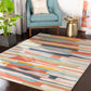 LORIENT Tapis Scandinave - Tapis Moderne, Couloir, Salon, Chambre - Tapis Contemporain, Poils Courts, Doux - Multicolore, Orange