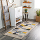 DOMWIER Tapis Scandinave - Tapis Moderne, Couloir, Salon, Chambre - Tapis Contemporain, Poils Courts, Doux, Durable - Multicolore, Gris