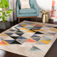 DOMWIER Tapis Scandinave - Tapis Moderne, Couloir, Salon, Chambre - Tapis Contemporain, Poils Courts, Doux, Durable - Multicolore, Beige