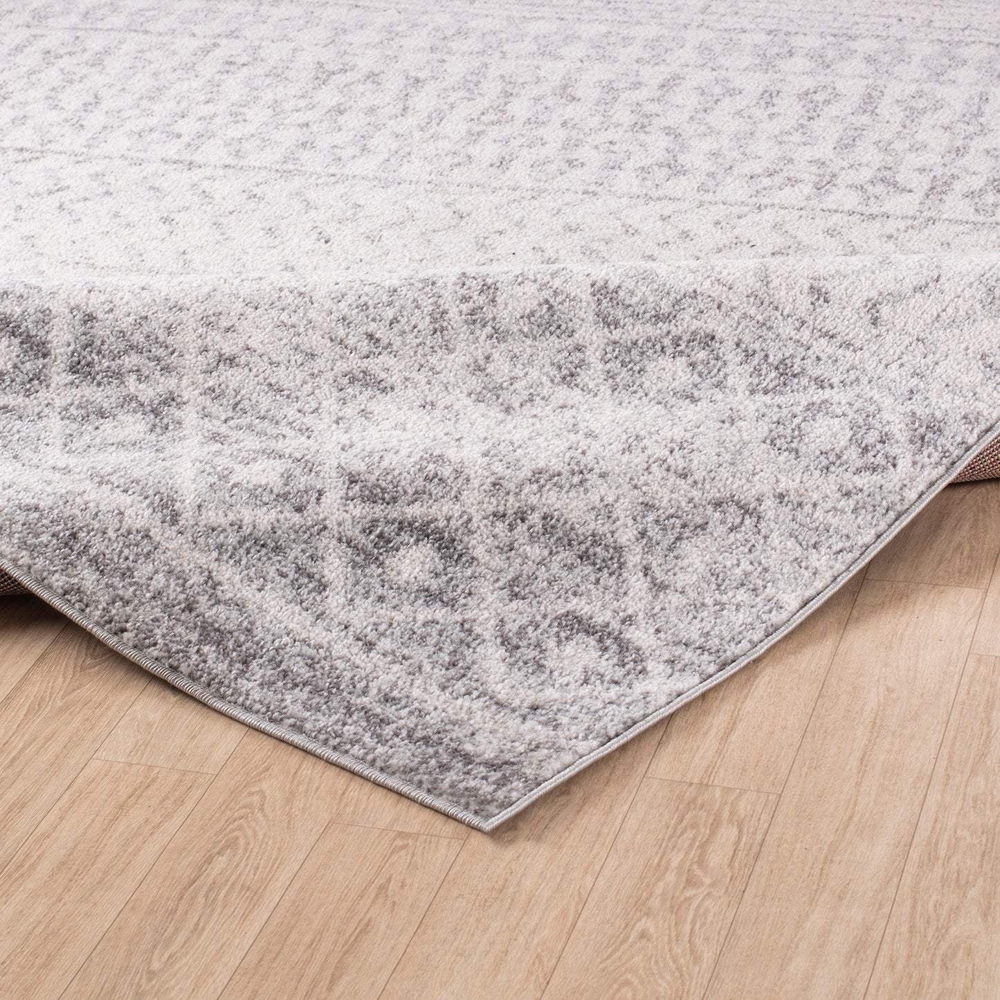 LOUISE Tapis Scandinave - Tapis Moderne, Salon, Chambre - Tapis Contemporain Bohème, Poils Courts, Doux, Entretien Facile - Gris, Blanc