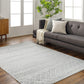 LOUISE Tapis Scandinave - Tapis Moderne, Salon, Chambre - Tapis Contemporain Bohème, Poils Courts, Doux, Entretien Facile - Gris, Blanc