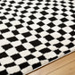 ILEA Tapis Scandinave - Tapis Moderne, Salon, Chambre - Tapis Contemporain, Poils Courts, Doux, Durable, Entretien Facile - Noir, Blanc