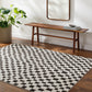 ILEA Tapis Scandinave - Tapis Moderne, Salon, Chambre - Tapis Contemporain, Poils Courts, Doux, Durable, Entretien Facile - Noir, Blanc