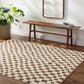 ILEA Tapis Scandinave - Tapis Moderne, Salon, Chambre - Tapis Contemporain, Poils Courts, Doux, Entretien Facile - Ivoire, Terracotta