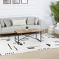 KEYAUNA Tapis Scandinave - Tapis Moderne, Salon, Chambre - Tapis Contemporain, Poils Courts, Doux, Entretien Facile - Ivoire, Noir