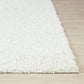 TORRIS Tapis Shaggy - Tapis Moderne, Couloir, Salon, Chambre - Tapis Uni à Poils Longs, Épais, Doux, Moelleux, Entretien Facile - Blanc