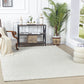 TORRIS Tapis Shaggy - Tapis Moderne, Couloir, Salon, Chambre - Tapis Uni à Poils Longs, Épais, Doux, Moelleux, Entretien Facile - Blanc