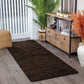 TORRIS Tapis Shaggy - Tapis Moderne, Couloir, Salon, Chambre - Tapis Uni à Poils Longs, Doux, Moelleux, Entretien Facile - Marron Foncé