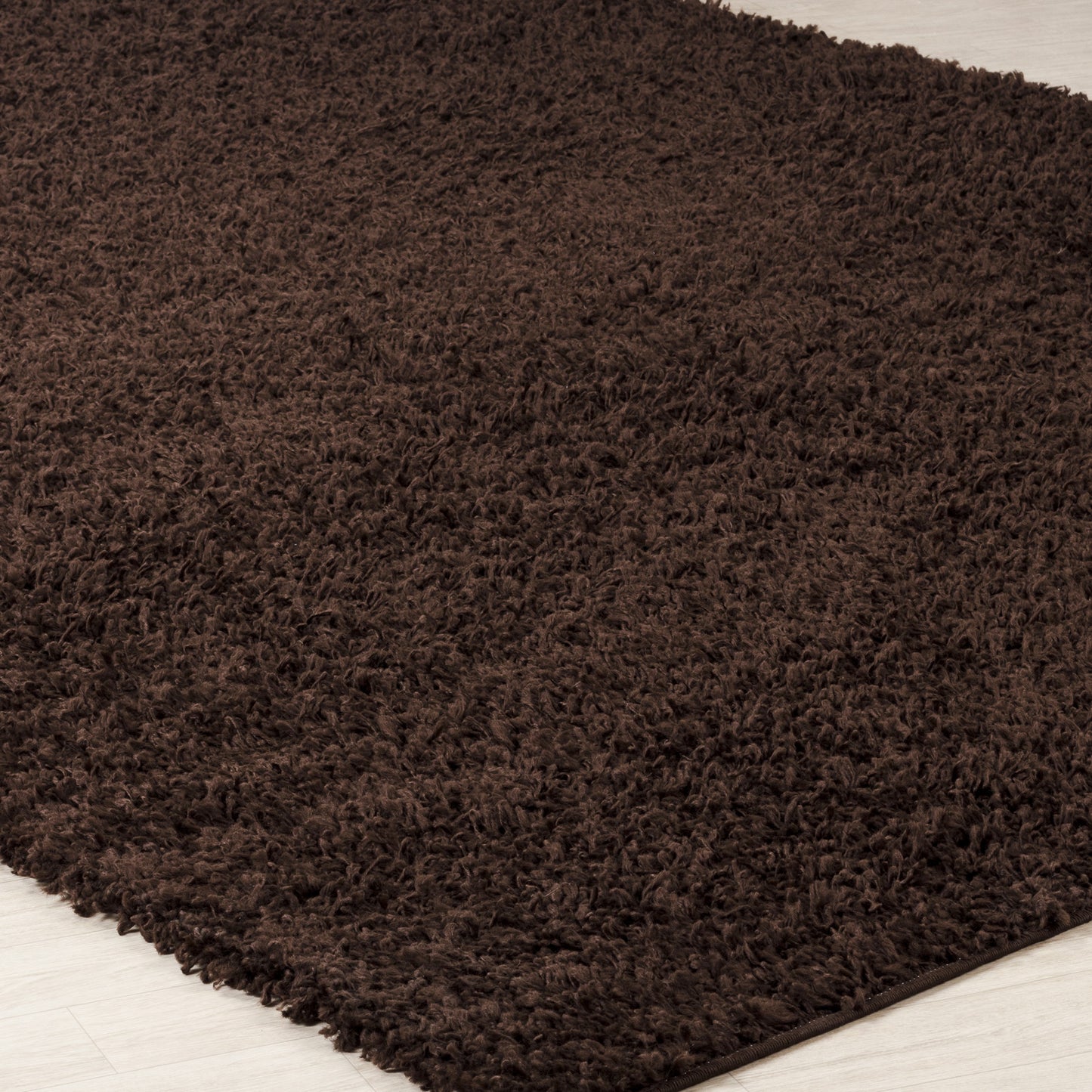 TORRIS Tapis Shaggy - Tapis Moderne, Couloir, Salon, Chambre - Tapis Uni à Poils Longs, Doux, Moelleux, Entretien Facile - Marron Foncé