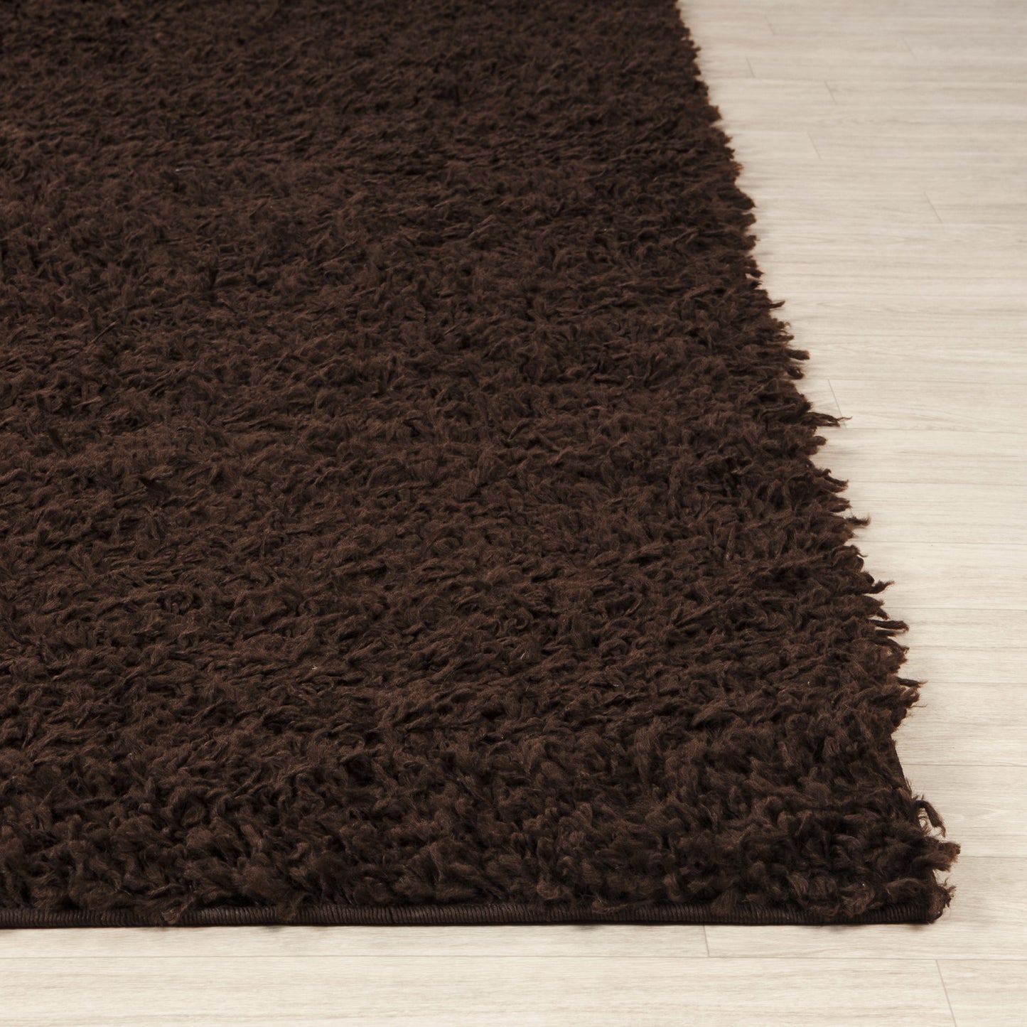 TORRIS Tapis Shaggy - Tapis Moderne, Couloir, Salon, Chambre - Tapis Uni à Poils Longs, Doux, Moelleux, Entretien Facile - Marron Foncé