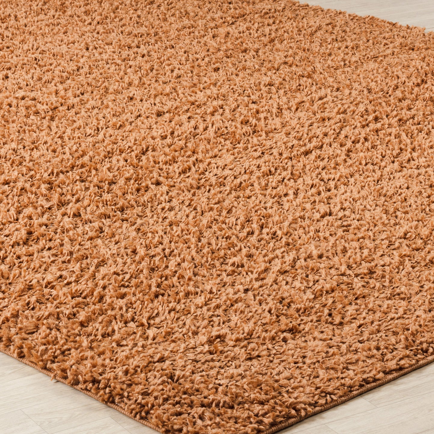 TORRIS Tapis Shaggy - Tapis Moderne, Couloir, Salon, Chambre - Tapis Uni à Poils Longs, Doux, Moelleux, Entretien Facile - Terracotta