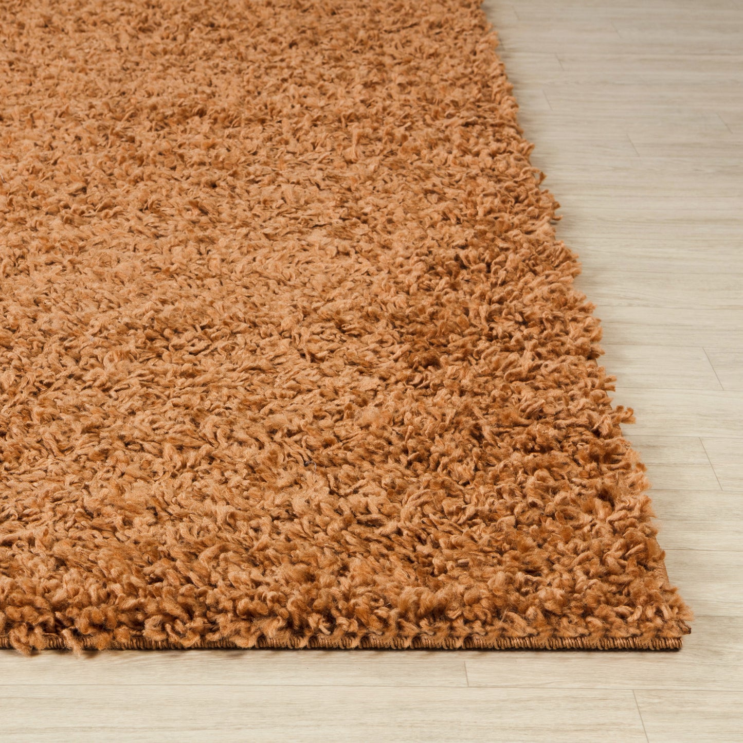 TORRIS Tapis Shaggy - Tapis Moderne, Couloir, Salon, Chambre - Tapis Uni à Poils Longs, Doux, Moelleux, Entretien Facile - Terracotta