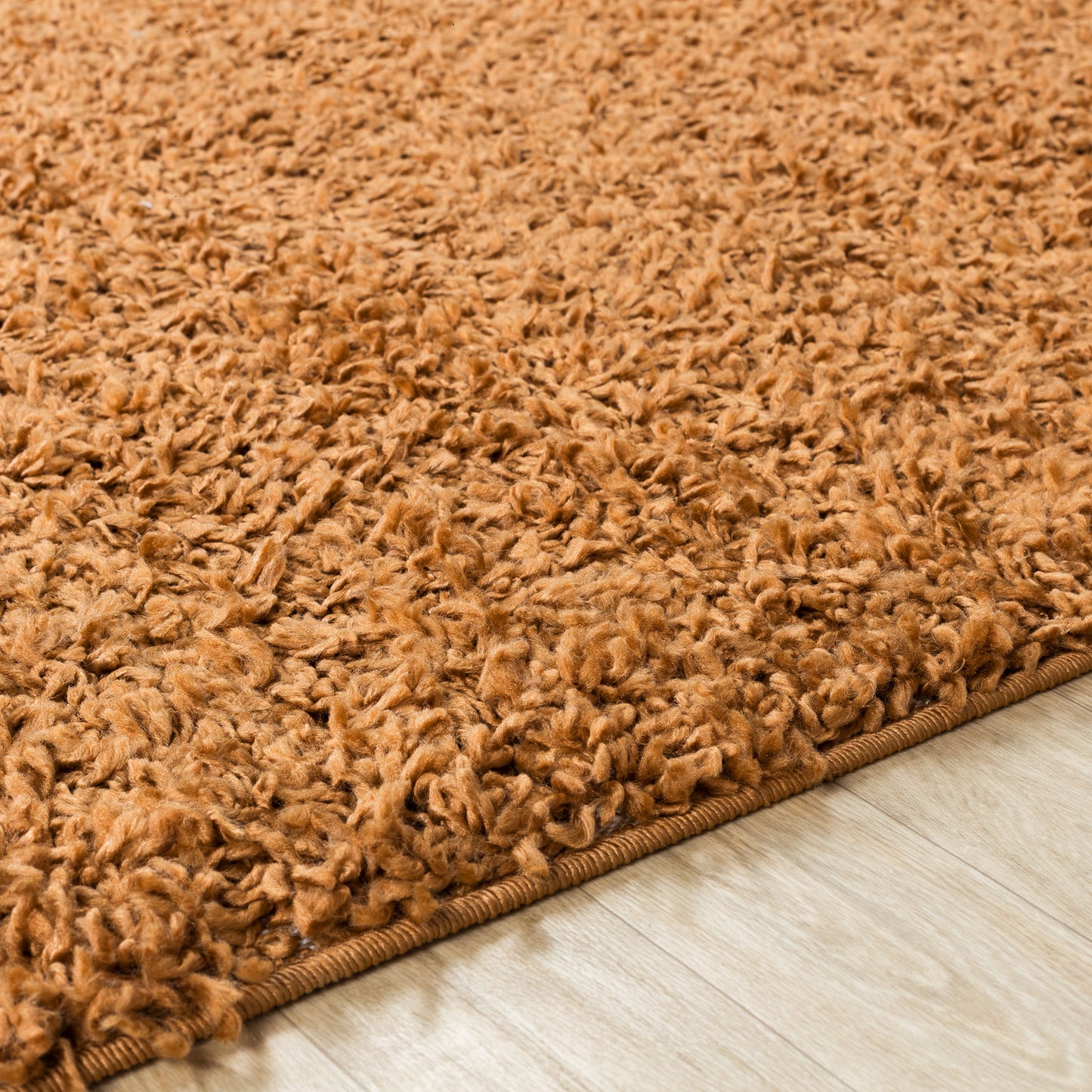 TORRIS Tapis Shaggy - Tapis Moderne, Couloir, Salon, Chambre - Tapis Uni à Poils Longs, Doux, Moelleux, Entretien Facile - Terracotta