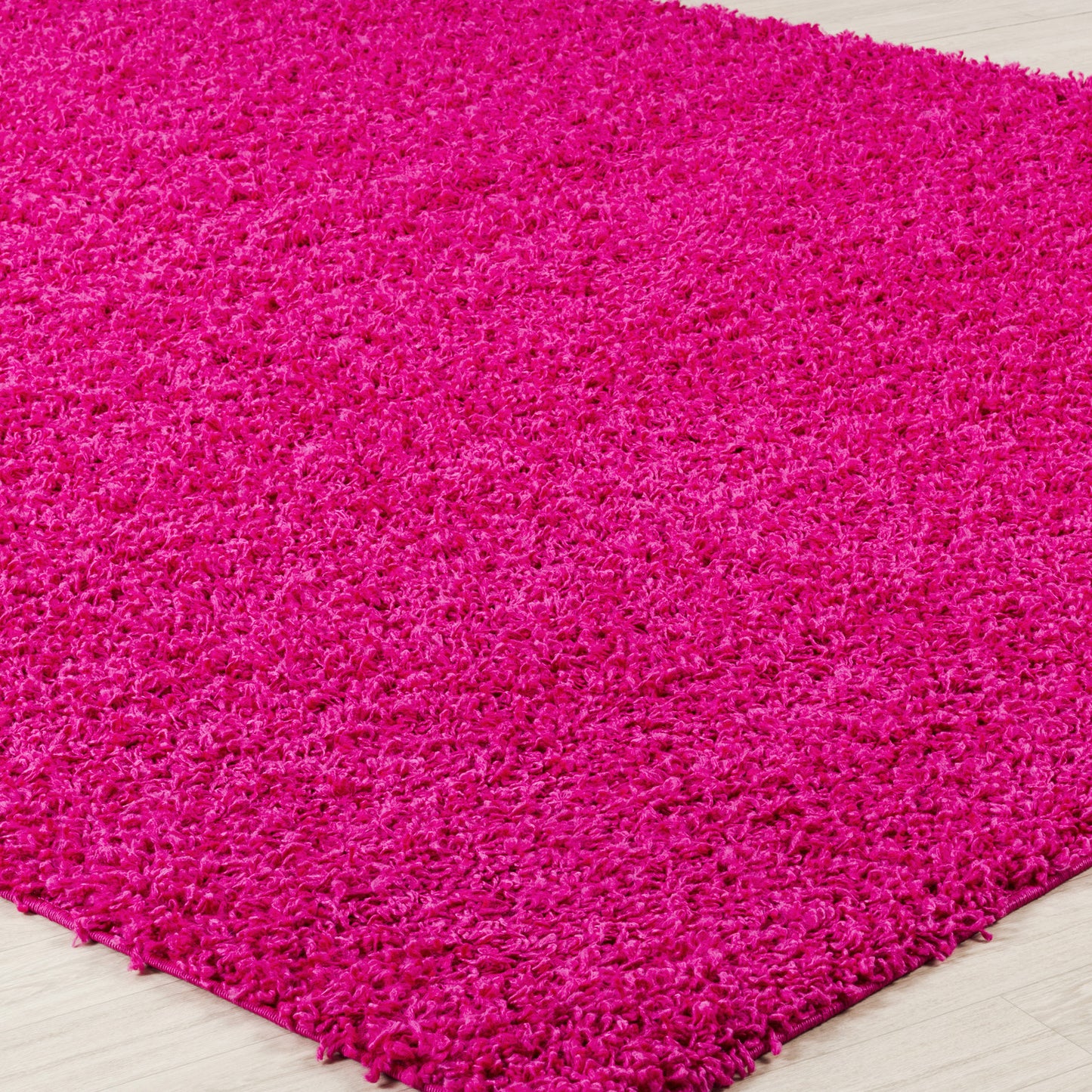 TORRIS Tapis Shaggy - Tapis Moderne, Couloir, Salon, Chambre - Tapis Uni à Poils Longs, Doux, Moelleux, Entretien Facile - Fuschia