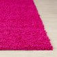 TORRIS Tapis Shaggy - Tapis Moderne, Couloir, Salon, Chambre - Tapis Uni à Poils Longs, Doux, Moelleux, Entretien Facile - Fuschia