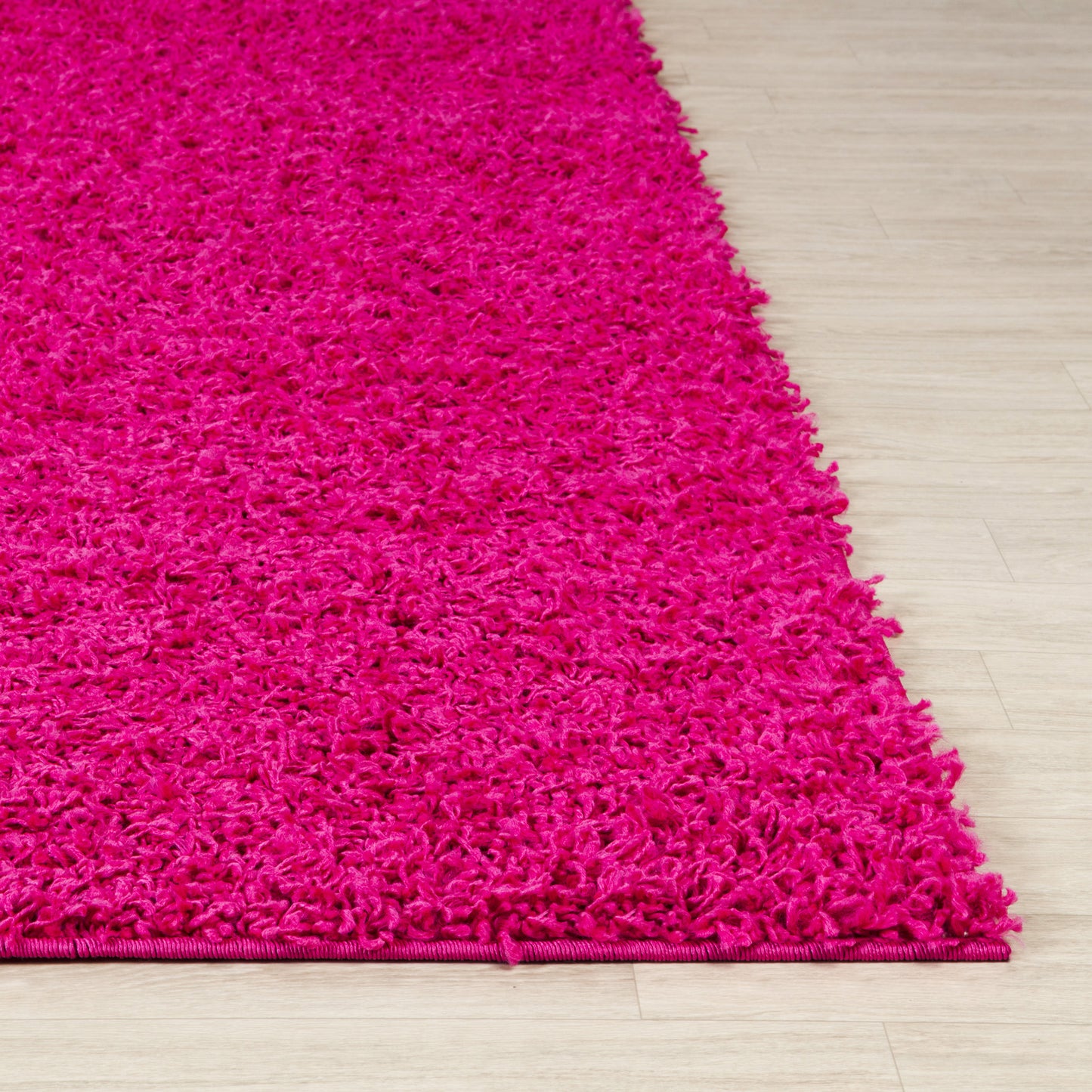 TORRIS Tapis Shaggy - Tapis Moderne, Couloir, Salon, Chambre - Tapis Uni à Poils Longs, Doux, Moelleux, Entretien Facile - Fuschia