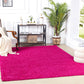 TORRIS Tapis Shaggy - Tapis Moderne, Couloir, Salon, Chambre - Tapis Uni à Poils Longs, Doux, Moelleux, Entretien Facile - Fuschia